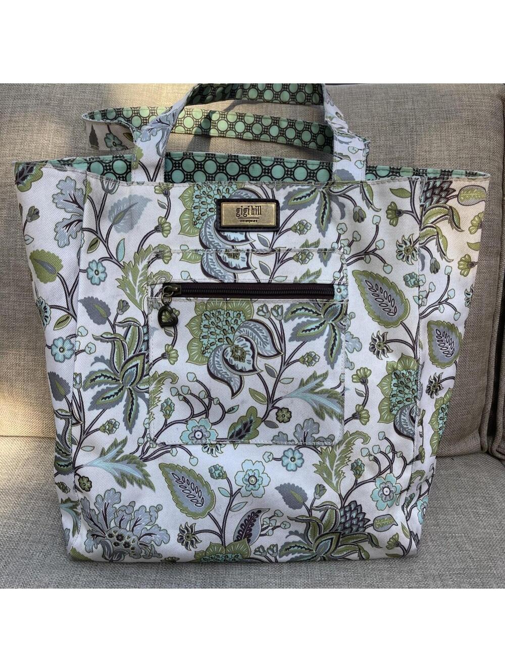 Gigi Hill Reversible Vinyl Summer Tote Travel Beach Bag